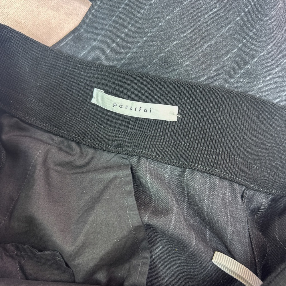QL2 Womens 100% Wool Blue Gray Pinstripe Straight Leg Pants Trousers Size 6 - Picture 6 of 8